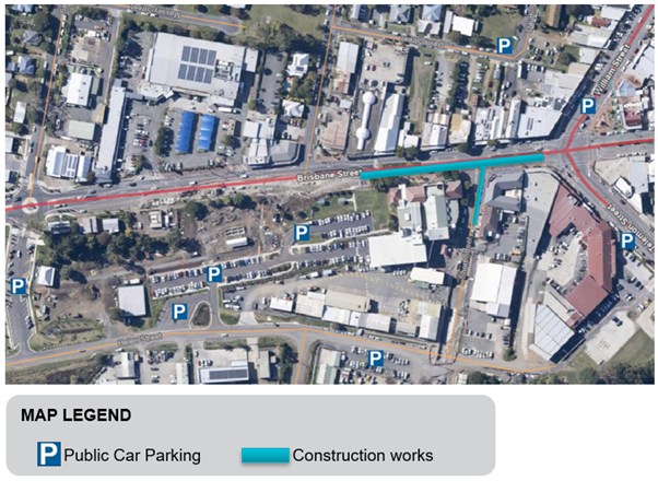 Brisbane Street and Eaglesfield Street intersection